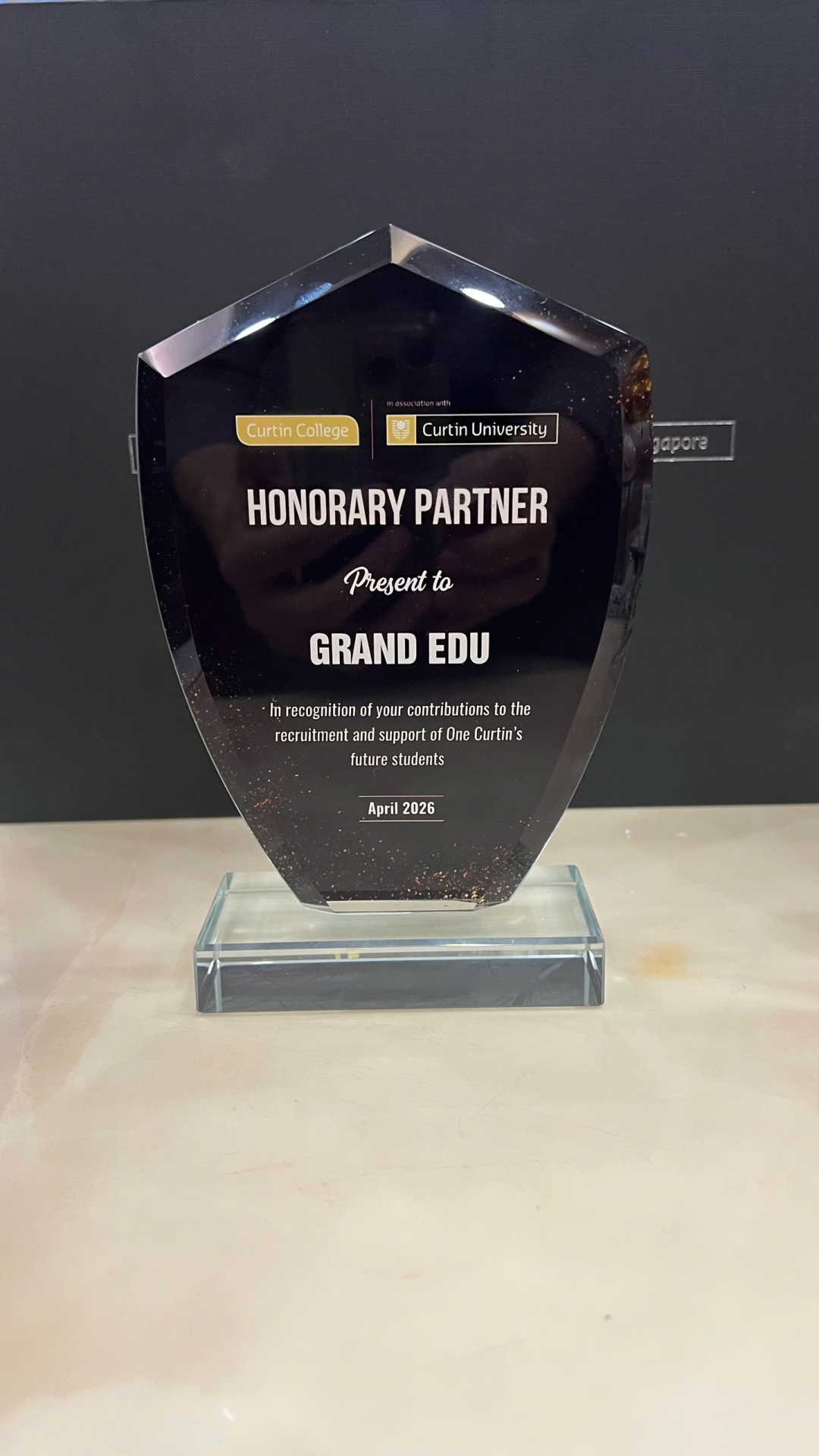 GRAND EDU NHẬN VINH DANH TẠI SỰ KIỆN PARTNER APPRECIATION 2026 TỪ ONE CURTIN