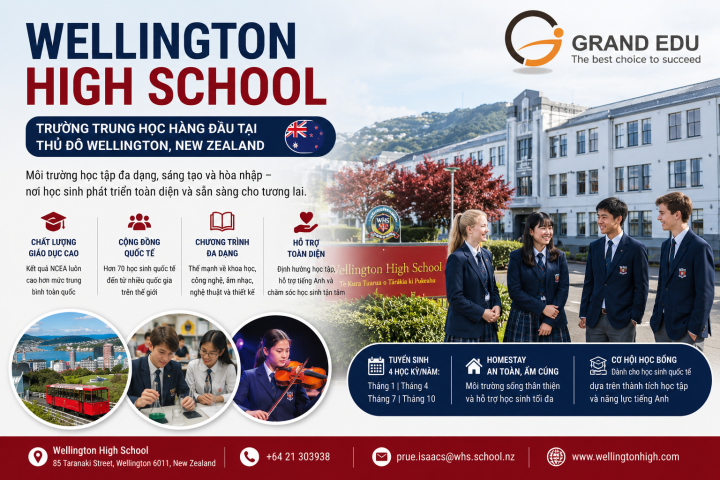 WELLINGTON HIGH SCHOOL – TRƯỜNG TRUNG HỌC HÀNG ĐẦU TẠI THỦ ĐÔ WELLINGTON, NEW ZEALAND