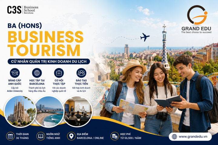 BA (HONS) BUSINESS TOURISM – CHƯƠNG TRÌNH CỬ NHÂN QUẢN TRỊ KINH DOANH DU LỊCH TẠI C3S BUSINESS SCHOOL BARCELONA