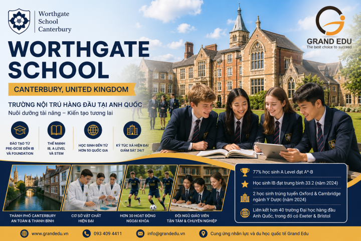 WORTHGATE SCHOOL – TRƯỜNG NỘI TRÚ HÀNG ĐẦU TẠI CANTERBURY, ANH QUỐC