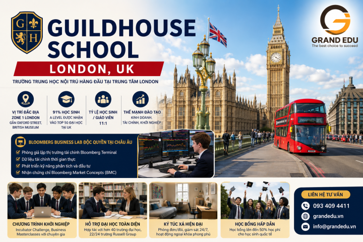 GUILDHOUSE SCHOOL – TRƯỜNG NỘI TRÚ HÀNG ĐẦU TẠI TRUNG TÂM LONDON DÀNH CHO HỌC SINH QUỐC TẾ