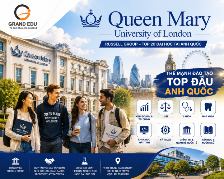 QUEEN MARY UNIVERSITY OF LONDON – ĐẠI HỌC TOP ĐẦU RUSSELL GROUP GIỮA TRUNG TÂM TÀI CHÍNH LONDON