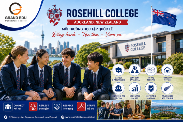 ROSEHILL COLLEGE – NGÔI TRƯỜNG TRUNG HỌC NEW ZEALAND NƠI HỌC SINH QUỐC TẾ ĐƯỢC QUAN TÂM NHƯ GIA ĐÌNH