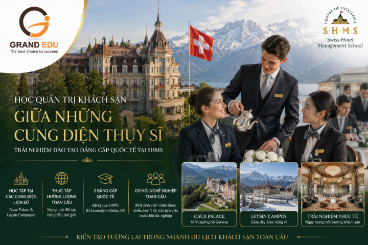 SỐNG VÀ HỌC TRONG NHỮNG CUNG ĐIỆN THỤY SĨ: TRẢI NGHIỆM ĐÀO TẠO QUẢN TRỊ DU LỊCH KHÁCH SẠN KHÁC BIỆT TẠI SHMS