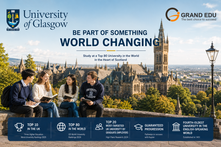 UNIVERSITY OF GLASGOW: TOP 80 THẾ GIỚI, RUSSELL GROUP VÀ TOP ĐẠI HỌC ĐƯỢC NHÀ TUYỂN DỤNG UK SĂN ĐÓN