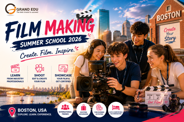 HỌC LÀM PHIM TẠI MỸ TỪ 14 TUỔI: KHÓA FILM MAKING 2026 TẠI BOSTON DÀNH CHO HỌC SINH ĐAM MÊ ĐIỆN ẢNH