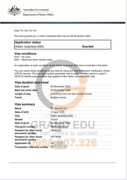 Album Visa Tháng 11.2023