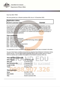 Album Visa Tháng 11.2023