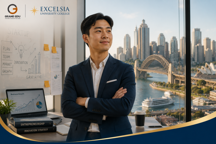 BACHELOR OF MANAGEMENT AND ENTREPRENEURSHIP TẠI EXCELSIA UNIVERSITY COLLEGE (ÚC): CHƯƠNG TRÌNH DÀNH CHO NHỮNG NHÀ KHỞI NGHIỆP TƯƠNG LAI