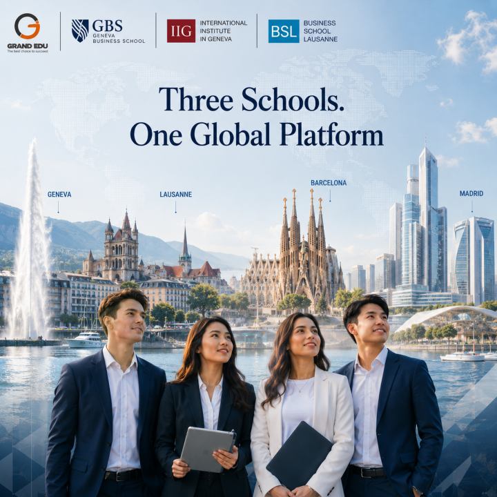 THREE SCHOOLS, ONE GLOBAL PLATFORM: MẠNG LƯỚI GIÁO DỤC KINH DOANH QUỐC TẾ MỚI TẠI THỤY SĨ
