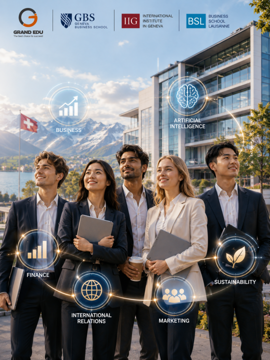 TOP CÁC NGÀNH HOT NHẤT TẠI GENEVA BUSINESS SCHOOL, IIG VÀ BUSINESS SCHOOL LAUSANNE (THUỴ SĨ)