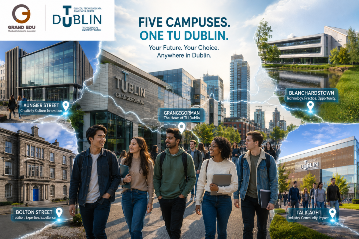 KHÁM PHÁ 5 CAMPUS TU DUBLIN – MỖI CAMPUS PHÙ HỢP VỚI NHÓM NGÀNH NÀO?