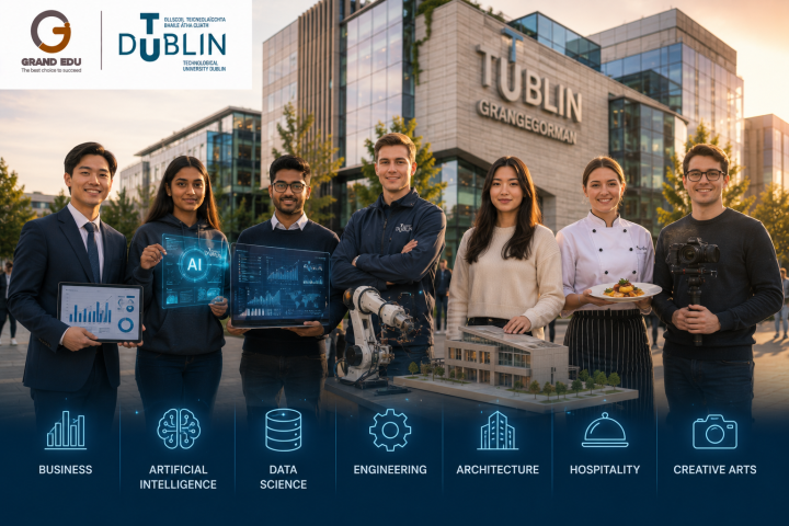 TOP NHỮNG NGÀNH HỌC THẾ MẠNH NHẤT TẠI TU DUBLIN, IRELAND NĂM 2026