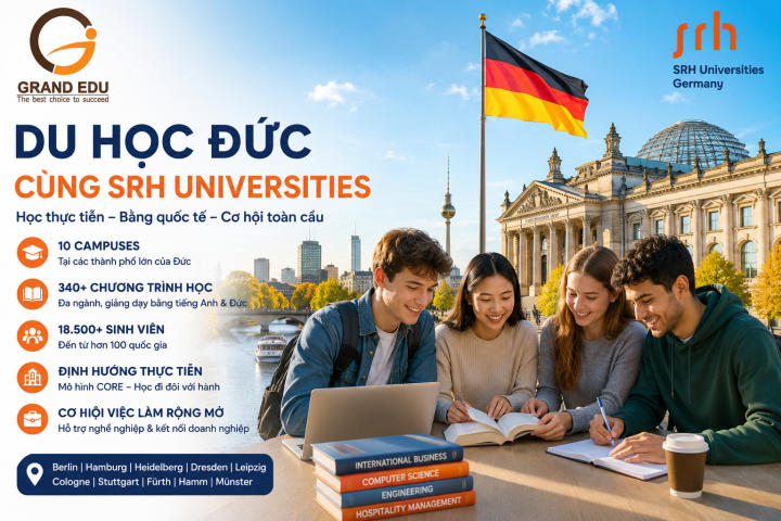 DU HỌC ĐỨC 2026 – KHÁM PHÁ SRH UNIVERSITIES VỚI HỆ THỐNG CAMPUS QUỐC TẾ VÀ HÀNG TRĂM CHƯƠNG TRÌNH HỌC