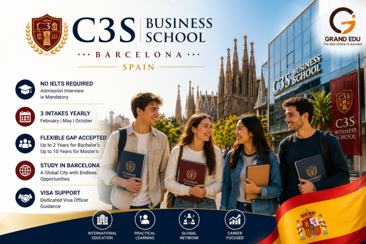 CẦN GÌ ĐỂ DU HỌC C3S BUSINESS SCHOOL TÂY BAN NHA? ĐIỀU KIỆN, HỒ SƠ VÀ QUY TRÌNH APPLY 2026